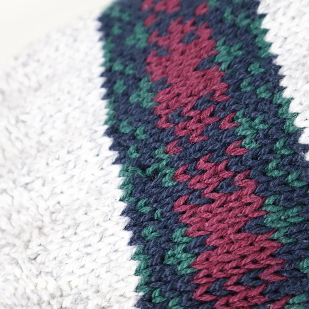 Vintage Great Lakes Recreation Geometric Chunky Knit‎ Sweater Men's XL 24x29